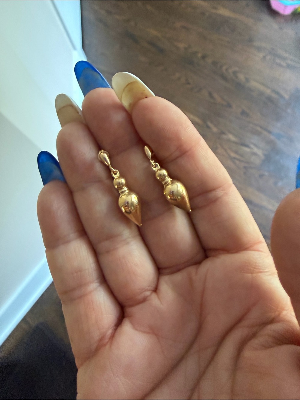 Gold Tone Drop Earrings